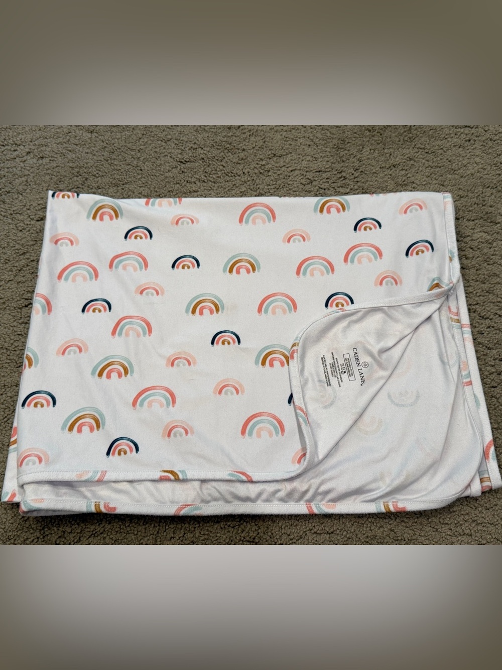 Caden Lane Bonnie’s Bright Pastel Rainbows Blanket